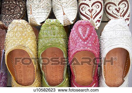 Dubai, Colourful Slippers In Souk View Large Photo Image Stock Image - Dubai, Colourful Slippers In Souk. Fotosearch