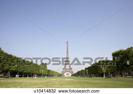 Stock Image - Eiffel Tower With Blue Sky. Fotosearch