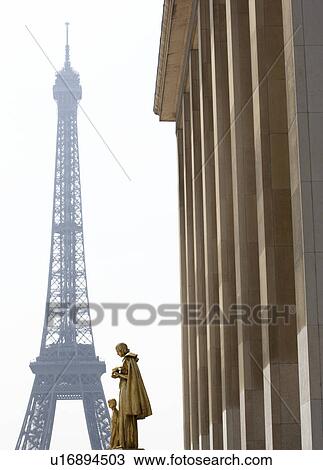 Eiffel Tower With Blue Sky View Large Photo Image Stock Image - Eiffel Tower With Blue Sky. Fotosearch