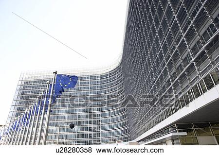 Stock Photo - Exterior Of European Commission Building. Fotosearch