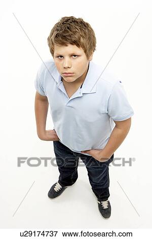 Stock Photo - Full Length Portrait Of Young Boy. Fotosearch