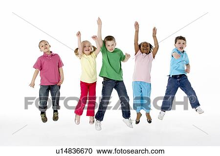 Group Of Young Children In Studio View Large Photo Image Stock Image - Group Of Young Children In Studio. Fotosearch