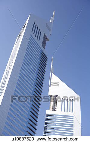 Stock Image - Modern Office Buildings In Dubai. Fotosearch