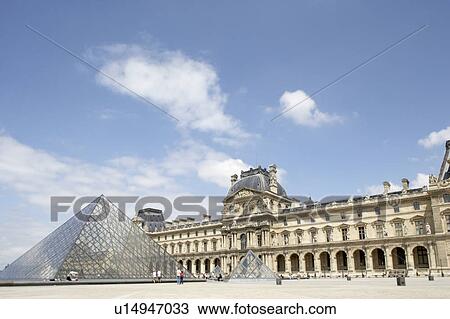 Musee du Louvre, Paris View Large Photo Image Stock Image - Musee du Louvre, Paris. Fotosearch
