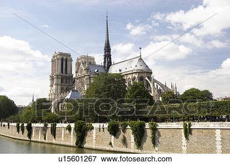 Notre Dame Cathedral, Paris View Large Photo Image Stock Photo - Notre Dame Cathedral, Paris. Fotosearch