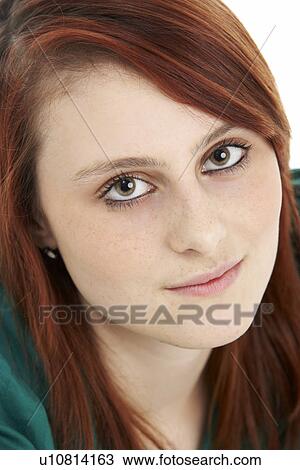 Stock Image - Portrait Of Smiling Teenage Girl. Fotosearch
