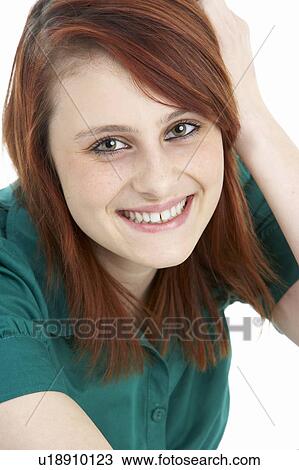 Portrait Of Smiling Teenage Girl View Large Photo Image Stock Image - Portrait Of Smiling Teenage Girl. Fotosearch