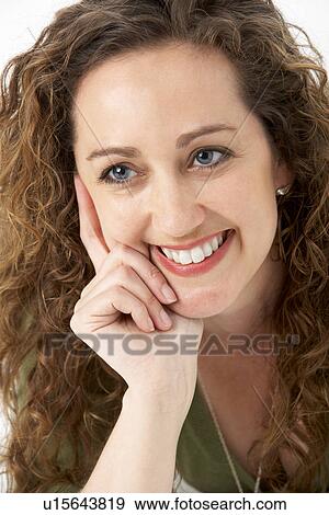Portrait Of Smiling Woman View Large Photo Image Stock Photo - Portrait Of Smiling Woman. Fotosearch