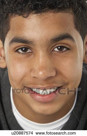 Portrait Of Smiling Young Boy View Large Photo Image Picture - Portrait Of Smiling Young Boy. Fotosearch