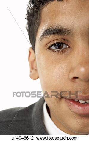 Portrait Of Smiling Young Boy View Large Photo Image Stock Image - Portrait Of Smiling Young Boy. Fotosearch