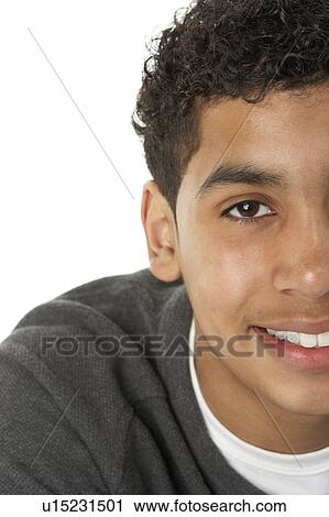 Stock Image - Portrait Of Smiling Young Boy. Fotosearch