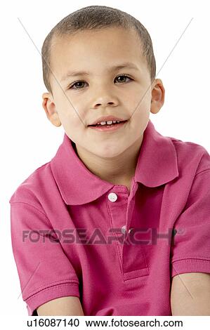 Stock Image - Portrait Of Smiling Young Boy. Fotosearch