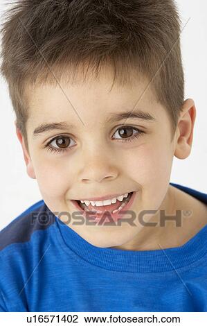Portrait Of Smiling Young boy View Large Photo Image Stock Image - Portrait Of Smiling Young boy. Fotosearch