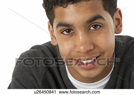 Stock Image - Portrait Of Smiling Young Boy. Fotosearch