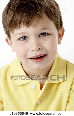 Portrait Of Smiling Young Boy View Large Photo Image Stock Photo - Portrait Of Smiling Young Boy. Fotosearch