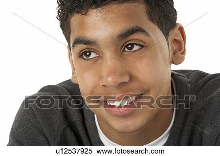 Stock Photography - Portrait Of Smiling Young Boy. Fotosearch