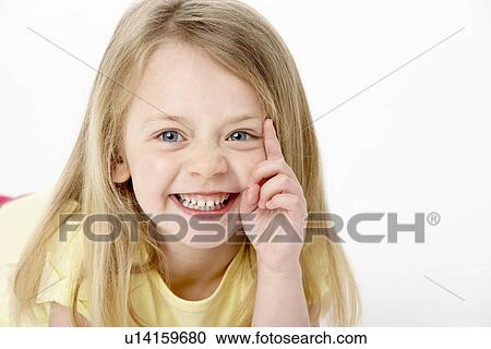 Portrait Of Smiling Young Girl View Large Photo Image Stock Image - Portrait Of Smiling Young Girl. Fotosearch