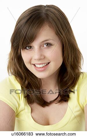 Portrait Of Smiling Young Girl View Large Photo Image Stock Image - Portrait Of Smiling Young Girl. Fotosearch