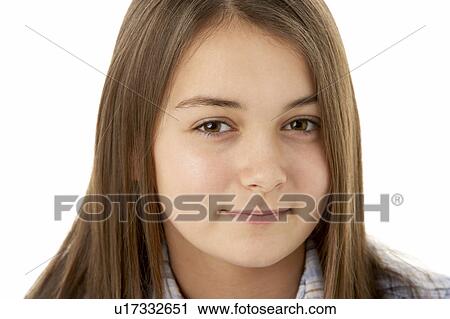 Portrait Of Smiling Young Girl View Large Photo Image Stock Image - Portrait Of Smiling Young Girl. Fotosearch