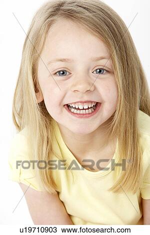 Portrait Of Smiling Young Girl View Large Photo Image Stock Image - Portrait Of Smiling Young Girl. Fotosearch