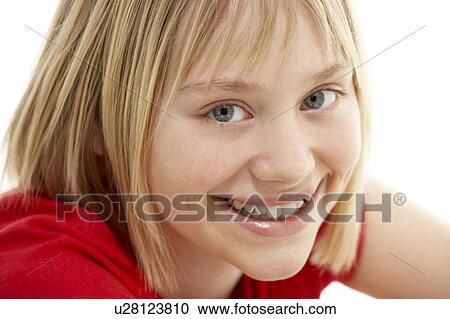 Portrait Of Smiling Young Girl View Large Photo Image Stock Image - Portrait Of Smiling Young Girl. Fotosearch