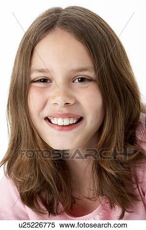 Stock Photography - Portrait Of Smiling Young Girl. Fotosearch