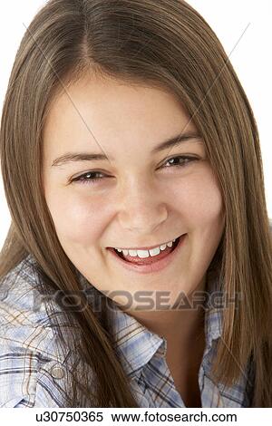 Portrait Of Smiling Young Girl View Large Photo Image Stock Photography - Portrait Of Smiling Young Girl. Fotosearch
