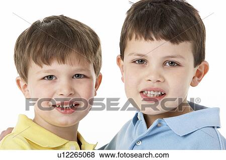 Portrait Of Two Young Boys View Large Photo Image Stock Photo - Portrait Of Two Young Boys. Fotosearch