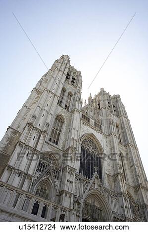 Saint Michael and St Gudula Cathedral in Brussels View Large Photo Image Picture - Saint Michael and St Gudula Cathedral in Brussels. Fotosearch