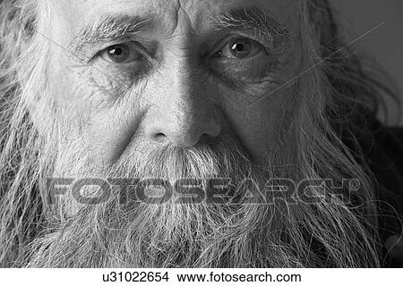 Picture - Senior Man With Long Beard. Fotosearch