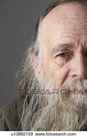 Stock Photo - Senior Man With Long Beard. Fotosearch