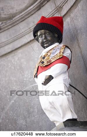 Stock Photo - Statue Of Mannekin Pis In Brussels. Fotosearch