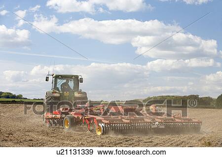 Tractor Preparing Soil View Large Photo Image Stock Photo - Tractor Preparing Soil. Fotosearch