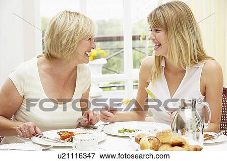 Two Women Enjoying Hotel Breakfast View Large Photo Image Stock Photo - Two Women Enjoying Hotel Breakfast. Fotosearch