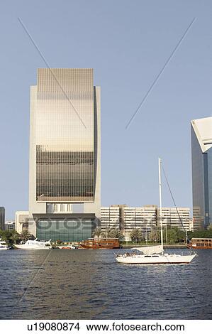 View Of Buildings From Dubai Creek View Large Photo Image Picture - View Of Buildings From Dubai Creek. Fotosearch