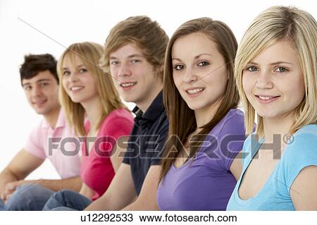 Group Of Teenage Friends In Studio View Large Photo Image Stock Image - Group Of Teenage Friends In Studio. Fotosearch