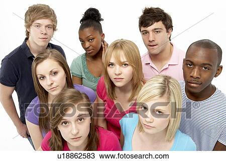 Group Of Teenage Friends In Studio View Large Photo Image Stock Image - Group Of Teenage Friends In Studio. Fotosearch