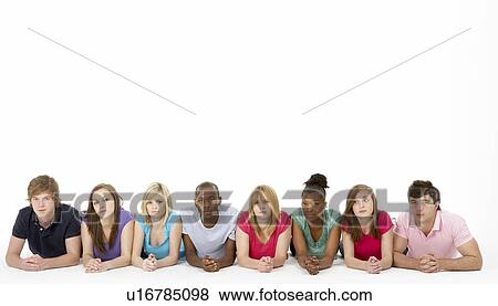 Group Of Teenage Friends In Studio View Large Photo Image Stock Photo - Group Of Teenage Friends In Studio. Fotosearch