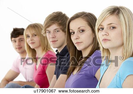 Group Of Teenage Friends In Studio View Large Photo Image Stock Photo - Group Of Teenage Friends In Studio. Fotosearch