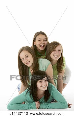 Group Of Teenage Girlfriends View Large Photo Image Stock Image - Group Of Teenage Girlfriends. Fotosearch