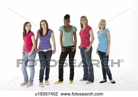 Group Of Teenage Girlfriends View Large Photo Image Stock Image - Group Of Teenage Girlfriends. Fotosearch
