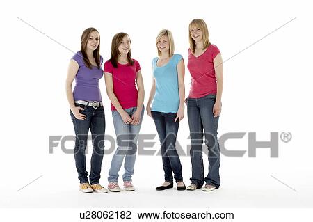 Group Of Teenage Girlfriends View Large Photo Image Stock Image - Group Of Teenage Girlfriends. Fotosearch