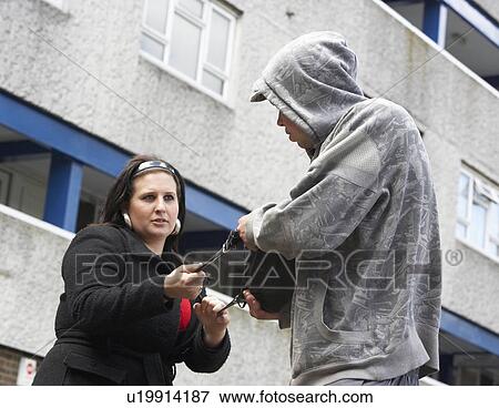Man Mugging Woman In Street View Large Photo Image Stock Photo - Man Mugging Woman In Street. Fotosearch