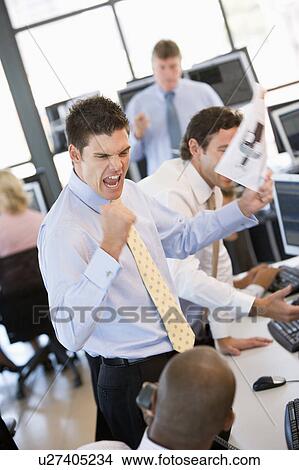 Stock Trader Happy With His Success View Large Photo Image Picture - Stock Trader Happy With His Success. Fotosearch