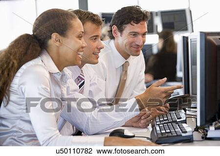 Stock Trader Team At Work View Large Photo Image Stock Image - Stock Trader Team At Work. Fotosearch