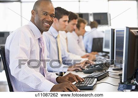 Stock Traders At Work View Large Photo Image Stock Image - Stock Traders At Work. Fotosearch