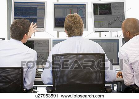Stock Traders Viewing Monitors View Large Photo Image Stock Image - Stock Traders Viewing Monitors. Fotosearch