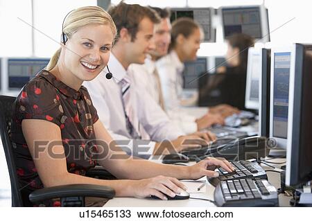 Stock Traders Working At Computers View Large Photo Image Stock Image - Stock Traders Working At Computers. Fotosearch