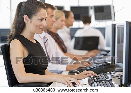 Stock Traders Working At Computers View Large Photo Image Stock Image - Stock Traders Working At Computers. Fotosearch