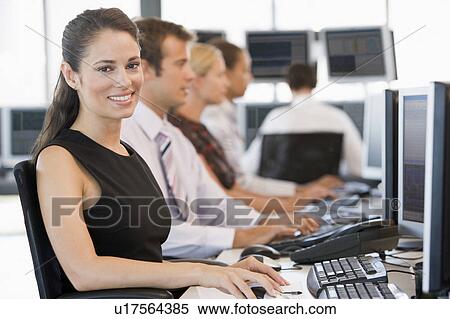 Stock Traders Working At Computers View Large Photo Image Stock Photography - Stock Traders Working At Computers. Fotosearch